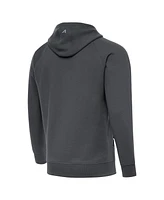 Antigua Men's Charcoal Cincinnati Bengals Brushed Carbon Victory Pullover Hoodie