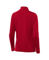 Antigua Women's Cherry New Mexico Lobos Reprocess Quarter-Zip Top