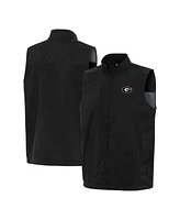 Antigua Men's Black Georgia Bulldogs Brisk Full-Zip Vest