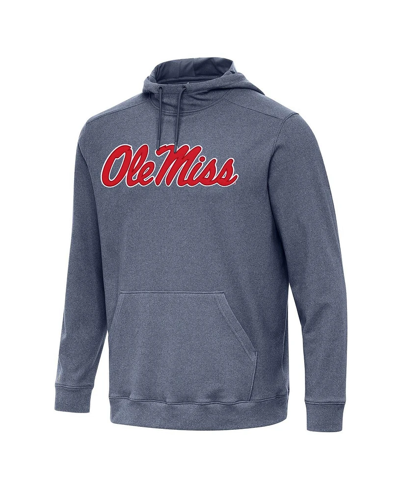Antigua Men's Heather Navy Ole Miss Rebels Cloud Pullover Hoodie