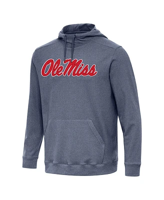 Antigua Men's Heather Navy Ole Miss Rebels Cloud Pullover Hoodie