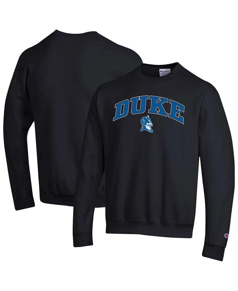Champion Men's Black Duke Blue Devils Arch Over Logo Pullover Sweatshirt