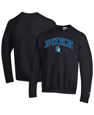 Champion Men's Black Duke Blue Devils Arch Over Logo Pullover Sweatshirt