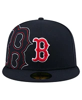 New Era Men's Navy Boston Red Sox Yarn Stitch 59FIFTY Fitted Hat