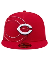 New Era Men's Red Cincinnati Reds Yarn Stitch 59FIFTY Fitted Hat