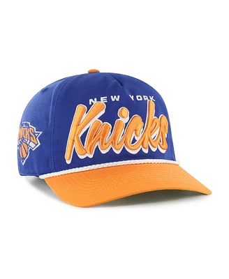 '47 Brand Men's Blue/Orange New York Knicks Drop Shadow Rope Hitch Adjustable Hat