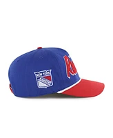 '47 Brand Men's Blue/Red New York Rangers Drop Shadow Rope Hitch Adjustable Hat