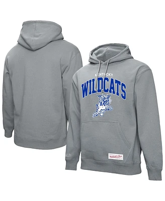 Mitchell & Ness Men's Heather Gray Kentucky Wildcats Classic Arch Pullover Hoodie