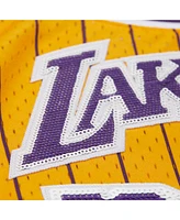 Mitchell & Ness X Dannijo Women's Yellow Magic Johnson Los Angeles Lakers Fashion Cropped Basketball Jersey