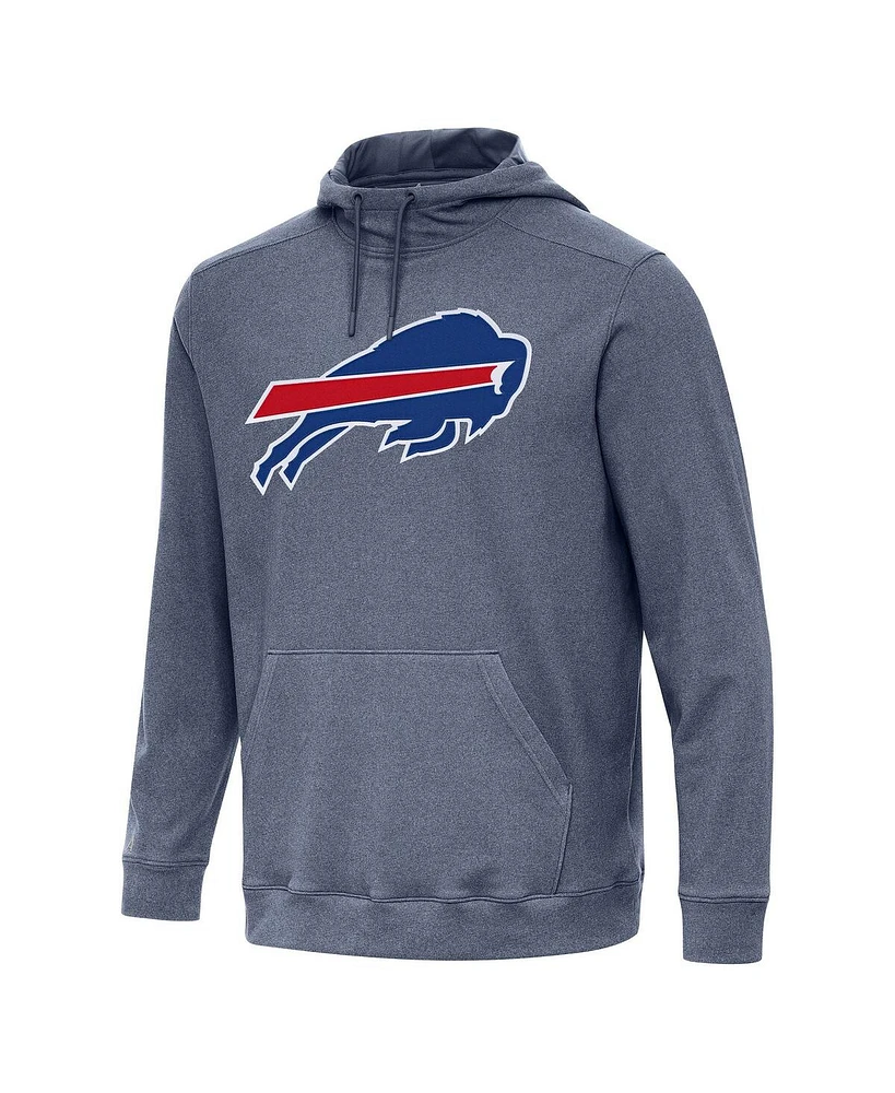 Antigua Men's Heather Navy Buffalo Bills Cloud Pullover Hoodie