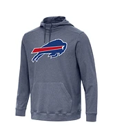 Antigua Men's Heather Navy Buffalo Bills Cloud Pullover Hoodie