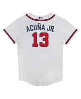 Nike Preschool Ronald Acuna Jr. White Atlanta Braves Home Replica 2.0 Player Jersey