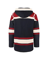 '47 Brand Men's Navy Atlanta Braves Superior Lacer Pullover Hoodie