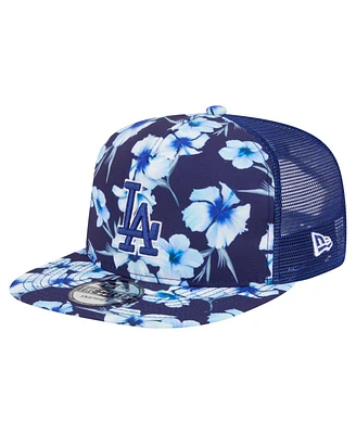 New Era Men's Royal Los Angeles Dodgers Adventure Pattern Golfer Trucker Snapback Hat