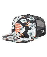 New Era Men's Black San Francisco Giants Adventure Pattern Golfer Trucker Snapback Hat