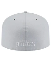 New Era Men's Gray Boston Bruins Color Pack A-Frame 59FIFTY Fitted Hat