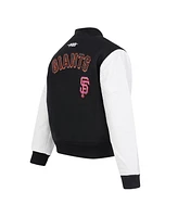 Pro Standard Women's Black San Francisco Giants Game Day Classics Wool Varsity Jacket