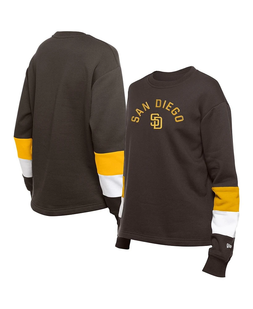 New Era Women's Brown San Diego Padres Game Day Color Pullover Sweatshirt