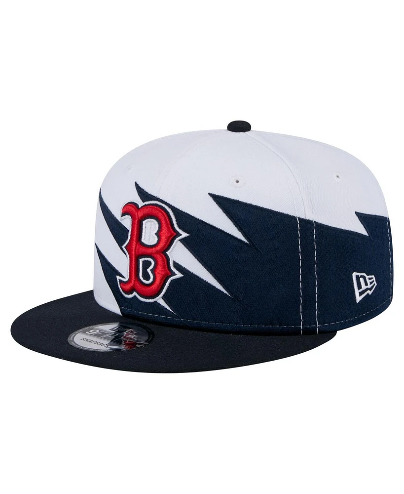 New Era Men's Navy/White Boston Red Sox Jagged 9FIFTY Snapback Hat