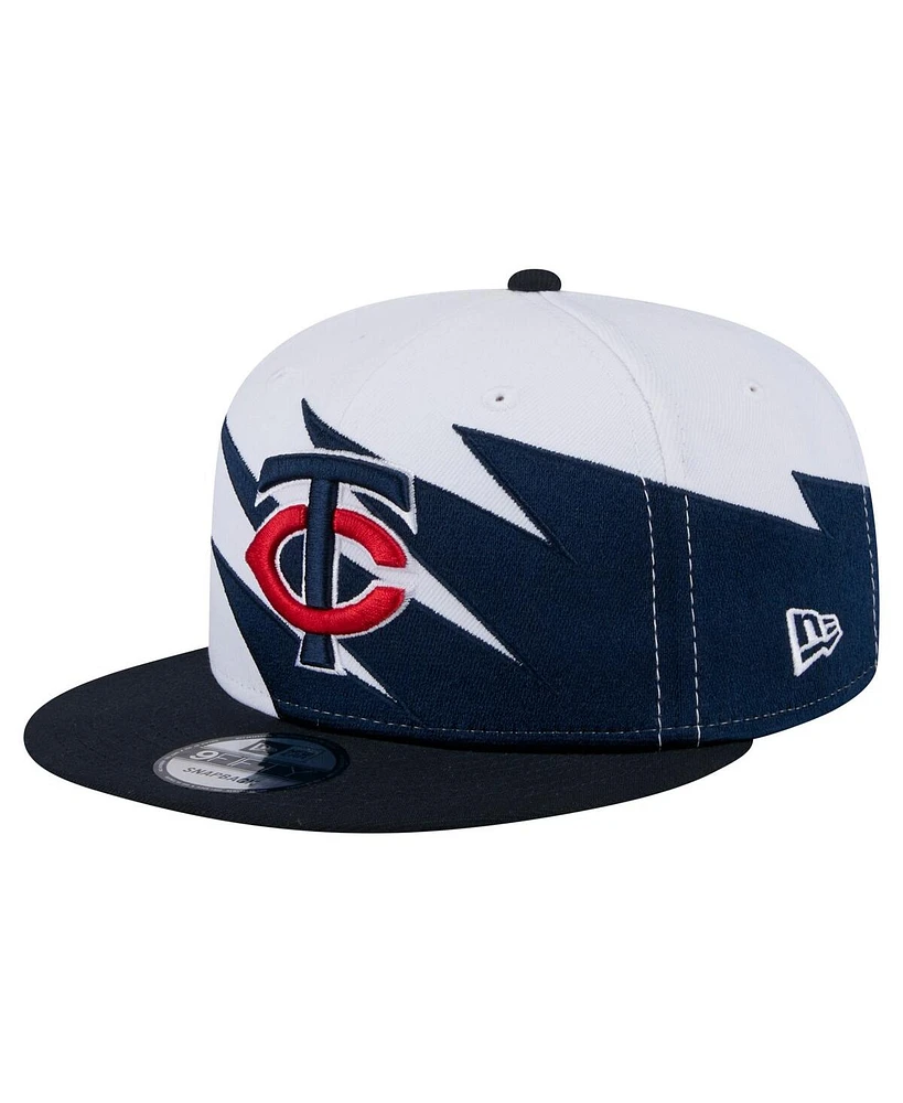 New Era Men's Navy/White Minnesota Twins Jagged 9FIFTY Snapback Hat