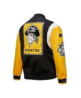 Mitchell & Ness Men's Black/Gold Pittsburgh Pirates Cooperstown Collection Team Origins Satin Full-Snap Jacket