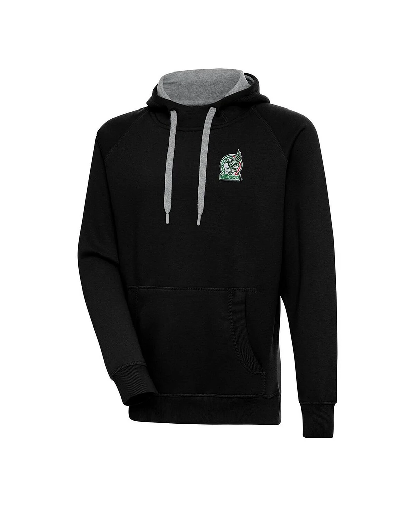 Antigua Men's Black Mexico National Team Takeover Pullover Hoodie