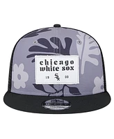 New Era Men's Black Chicago White Sox Bikini Bottom Trucker 9FIFTY Snapback Hat