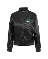 Pro Standard Women's Black Dallas Stars Rhinestone Jewels Satin Full-Snap Jacket