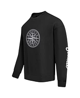 Pro Standard Men's Black Seattle Mariners Paint The City Dropped Shoulder Pullover Sweatshirt