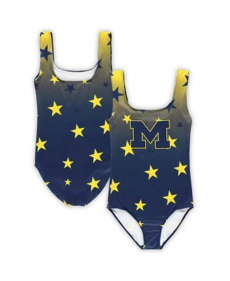 ZooZatz Big Boys and Girls Navy Michigan Wolverines Dance Leotard