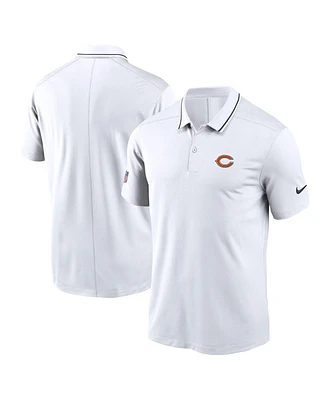 Nike Men's White Chicago Bears Sideline Victory Performance Polo Shirt