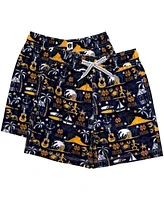 Wes & Willy Big Boys and Girls Navy Notre Dame Fighting Irish Luau Swim Trunks