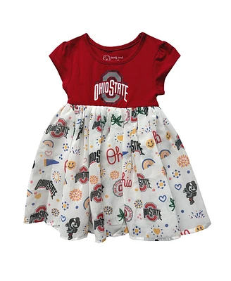 Wes & Will Toddler Scarlet Ohio State Buckeyes Vault Princess Dress
