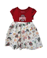 Wes & Will Toddler Scarlet Ohio State Buckeyes Vault Princess Dress