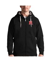 Antigua Men's Black Rutgers Scarlet Knights Victory Full-Zip Hoodie