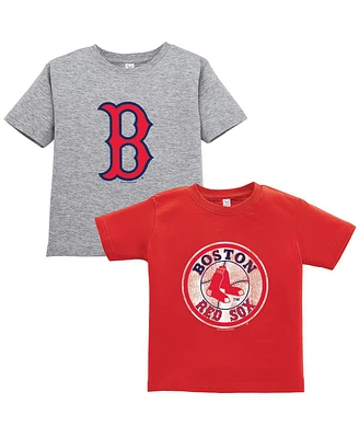 Soft as a Grape Toddler Red/Gray Boston Red Sox Cooperstown Collection T-Shirt, Set of 2