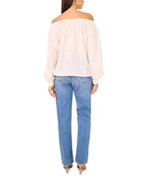 Vince Camuto Women's Off-The-Shoulder Blouson-Sleeve Top