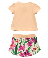 Guess Baby Girls 2-Piece T-Shirt and Printed Shorts Set