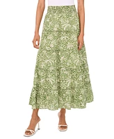 Vince Camuto Women's Cotton Tiered Smocked-Waist Maxi Skirt