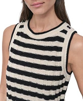 Dkny Jeans Petite Cotton Ribbed Sweater Tank Top