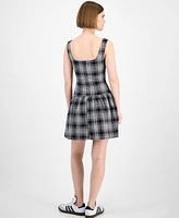 Planet Heart Juniors' Plaid Drop-Waist Mini Dress