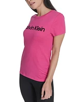 Calvin Klein Performance Women's Flocked-Logo Crewneck T-Shirt