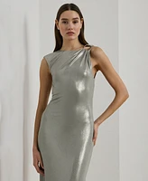 Lauren Ralph Women's Metallic Jersey Column Gown