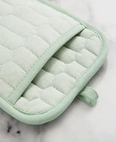 Martha Stewart Honeycomb Quilted Chambray Pot Holder Set, 7" x 10"