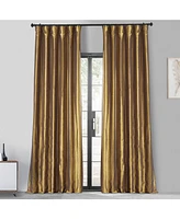 Half Price Drapes Golden Spice Faux Silk Taffeta Blackout Curtain