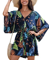 Cupshe Women's Neon Heat Tropical Romper