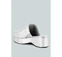 Olori Solid Platform Slip On Mules
