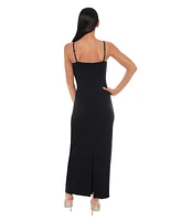 Bebe Women's Diamond Trim Rib Maxi Dress