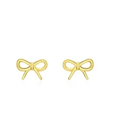 The Lovery Gold Bow Stud Earrings 14K Gold