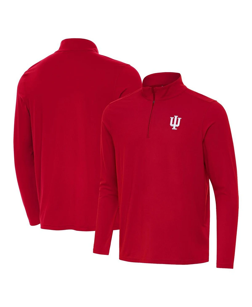 Antigua Men's Crimson Indiana Hoosiers Intent Quarter-Zip Top